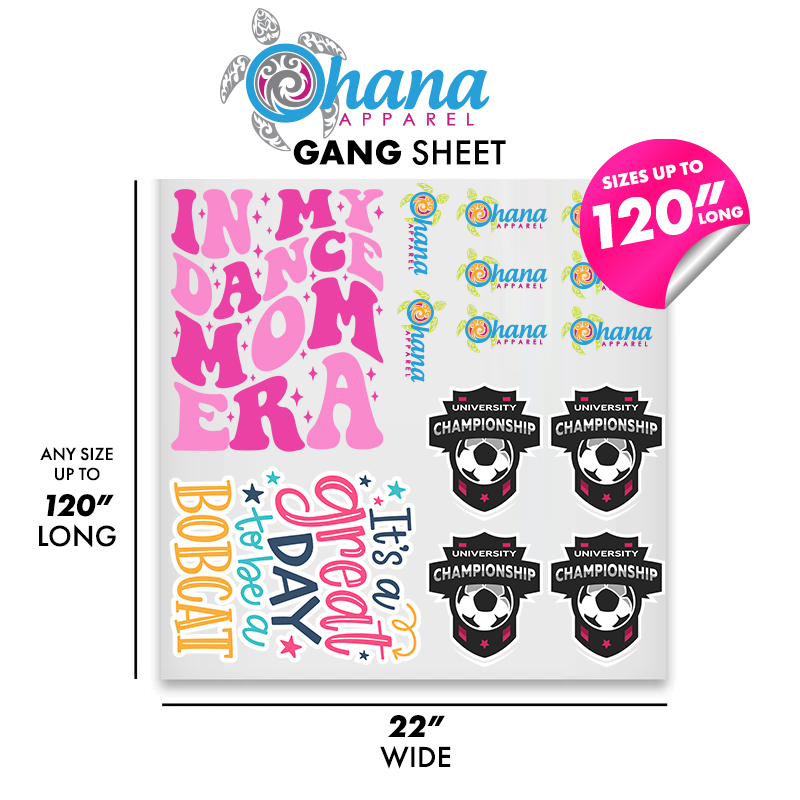 Upload Your Own Pre-Made DTF Gang Sheet